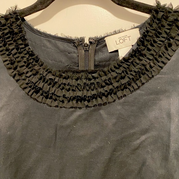 LOFT Black Sleeveless Maxi Dress with Textured Accents - Picture 3 of 11